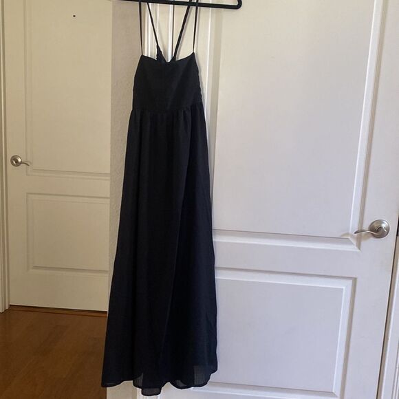 JustFab Women's Empire Maxi Dress in Black Size M NWT - Picture 4 of 6